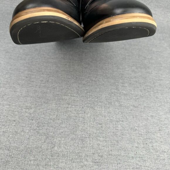 Fairlane Shoes Mens 13 Black Oxfords Leather Wingtip Classic‎ Office Preppy - Picture 4 of 16